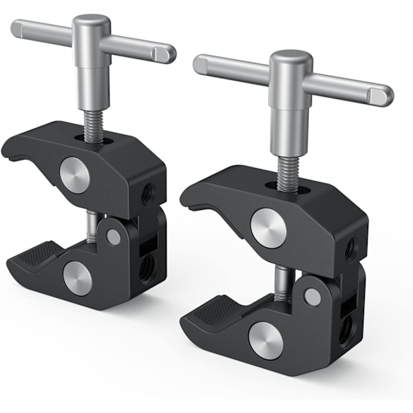 Super Clamp 2-pack för stativben, kameramonitor, LED-lampa