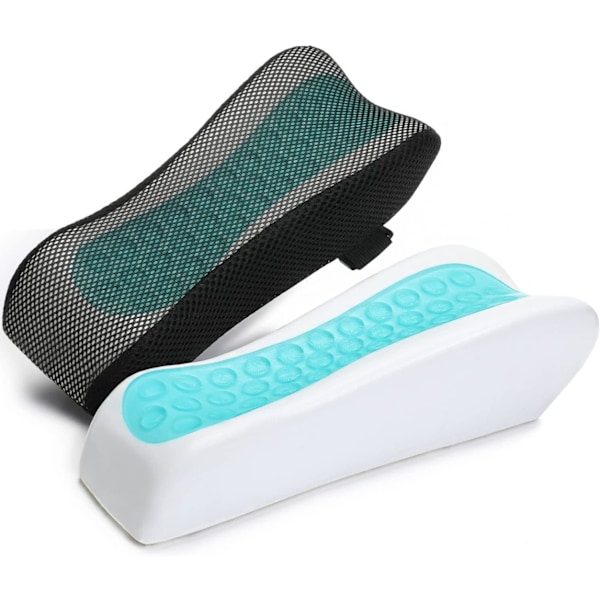 Par Ergonomiska Stolsarmstöd Kylande Gelkuddar Armbågskudde Tryckavlastning Kontorsstol Gamingstol Armstöd med Memory Foam