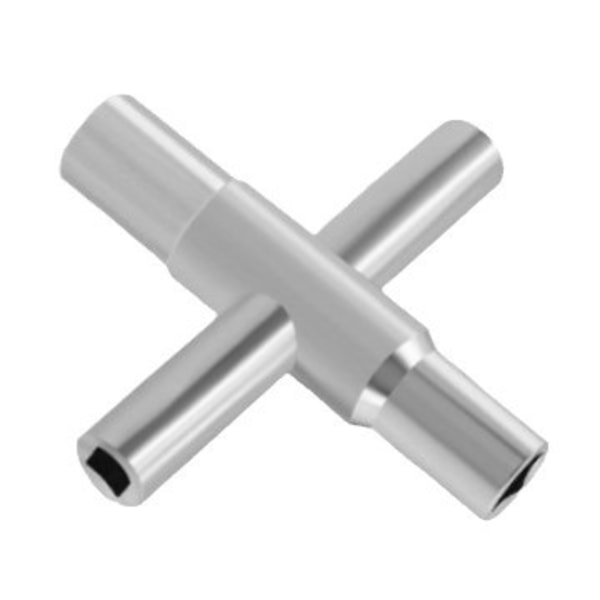Neliömäinen sähkökaapin avain, 4-suuntainen - Sisämitat: 6,4 mm / 7,1 mm / 7,9 mm / 8,7 mm - Yleisavain - Palomiehen avain - Avain sähkölaitteille