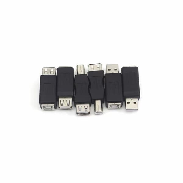 3x USB Type A hunn til USB Type B hann adapter svart