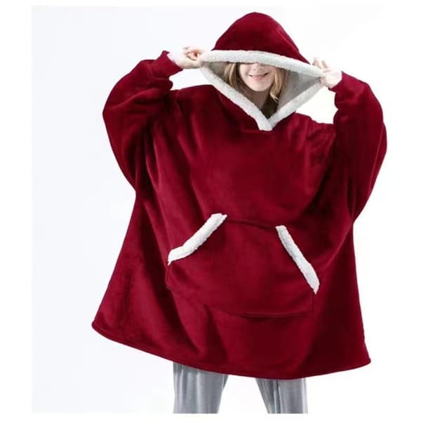 Teppegenser Oversized Hettegenser Brukbar Teppe Myk Varm Komfortabel