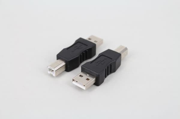 2 kpl Tulostinsovitin USB-uros B-uros USB-sovitinmuunninliitin A