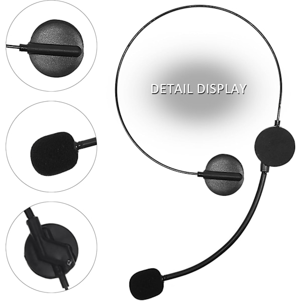 Pieces Rockstar Kostymtillbehör Hörlurar, Mikrofon Leksak Headset, Mikrofon och Hörlurs Kostymtillbehör, Vuxna Män och Kvinnor Maskerad C