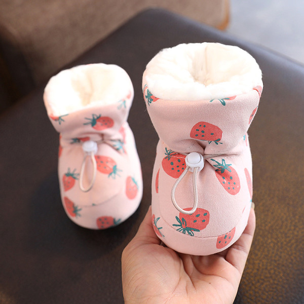 Warm Fur Baby Boots,Baby Boy Girl Boots Newborn Shoes Winter Snow Draw