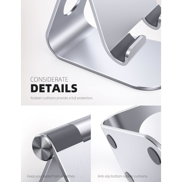 Tablet Stand, Justerbar Tablet Holder - Desktop Stand Dock Holder Kompatibel