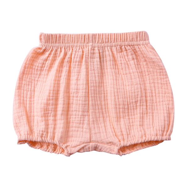 Baby Girls Boys 5 Pack Bomull Linne Blandning Söta Bloomer Shorts Lösa Harem Shorts Blå Rosa Vit Grön Gul 70cm för 6-9 Månader 7-9kg