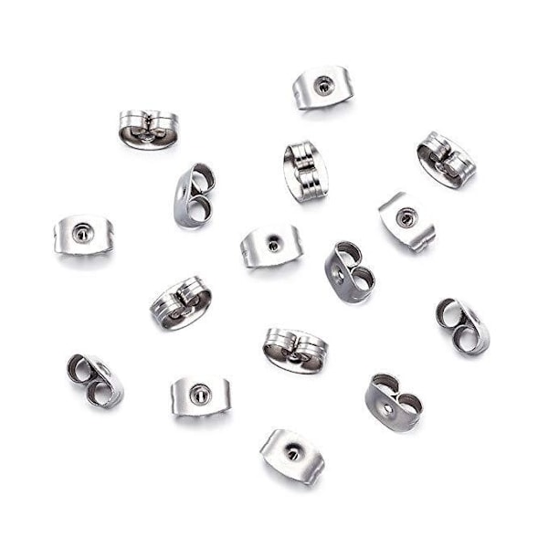 1000 stk rustfrie stål ørepinne flate pads 6mm 8mm med sommerfugllåser