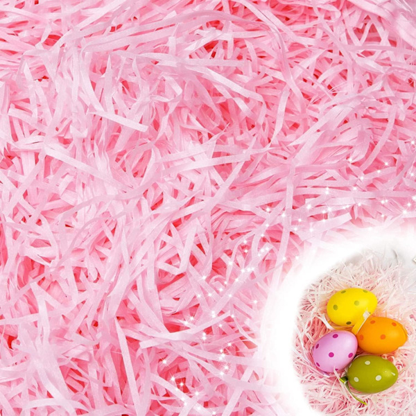 100 gram rosa påskpapper, påskkorg gräs Raffi