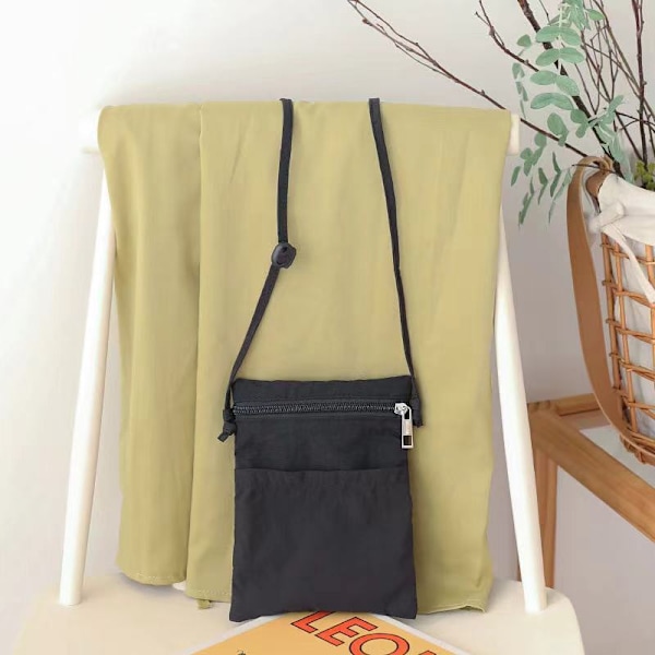 Ultralätt Crossbody Mobilväska, Liten Mobilväska i Nylon, Smartphone Crossbody Väska med Dragkedja