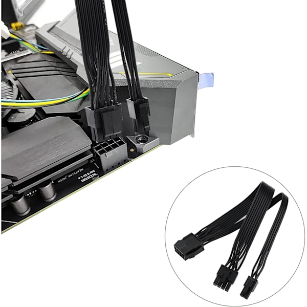 ATX Bundkort Strømforsyningsforlængerkabel med 8-Pin CPU til 8-Pin + 4-Pin CPU Adapter