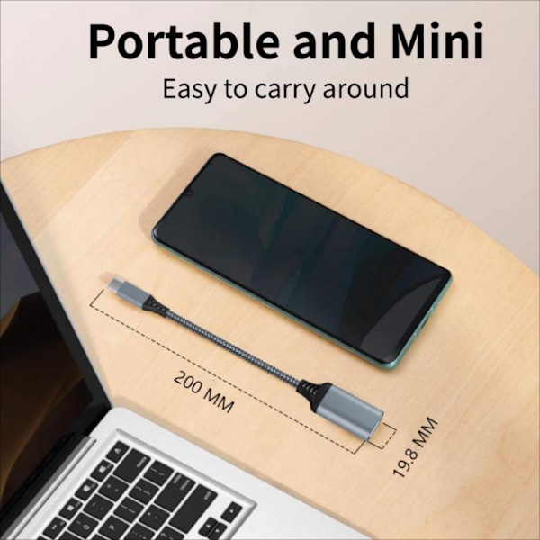 USB-C - USB Naaras OTG-sovitin - 5 Gbps siirto - USB-C - USB-sovitin iPhone 16 15, iPad, MacBook Pro/Air, Samsung Galaxy S25/S24/S23/S22/S21