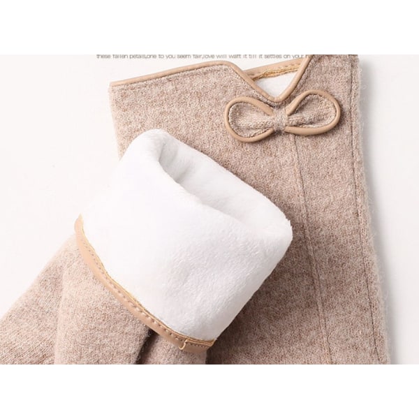 Cotton Gloves, Women's Winter Cashmere Touch Screen Warm Gloves  ( Kha