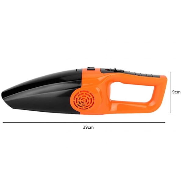 12V 4500Pa Kannettava Auton Pölynimuri Märkä ja Kuiva Kaksikäyttöinen Lemmikkieläinten Karvojen Pölynimuri Kotiin ja Auton Siivoukseen (Oranssi)