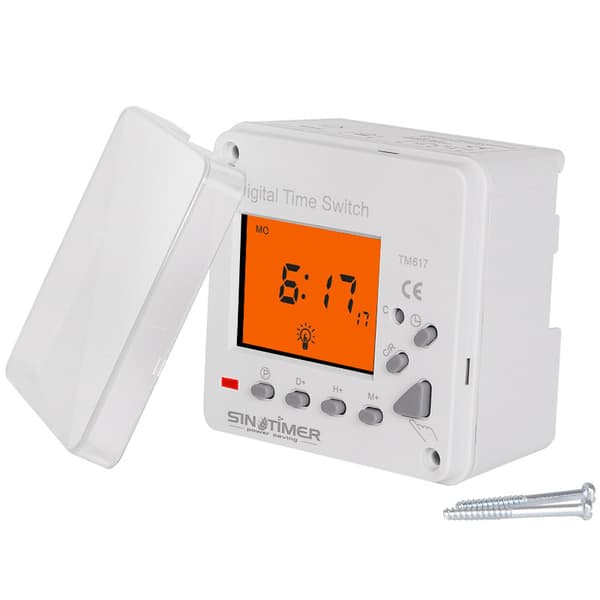 Elektronisk Timer Digital Timer Intelligent Programmerbar Kontrolkontakt Baggrundsbelyst Timer kompatibel Husholdningsapparater Gadebelysning (220V AC)