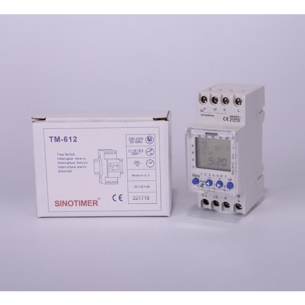 Dubbelkanal Timer, 220V Modulär Klocka, 7 Dagar, 24 Timmar, Programmerbar Pooltimer, LCD Elektronisk Digital Strömbrytare, Digital Klocka