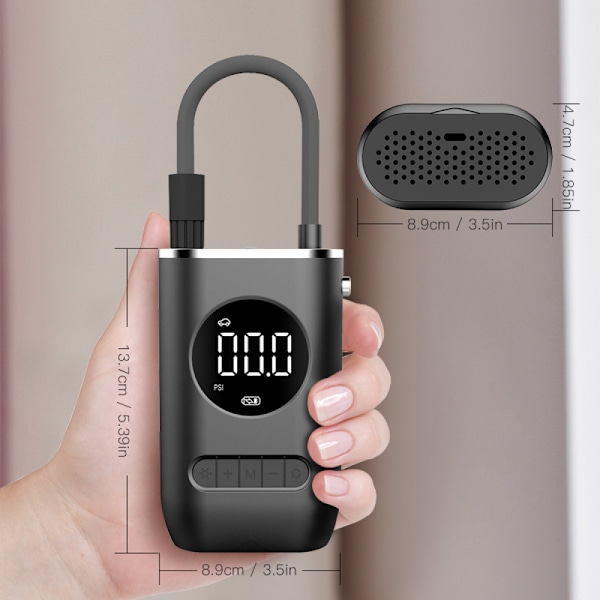 Kannettava sähköinen ilmapumppu, täyttölaite ja täyttölaite 150 PSI, 4000 mAh,