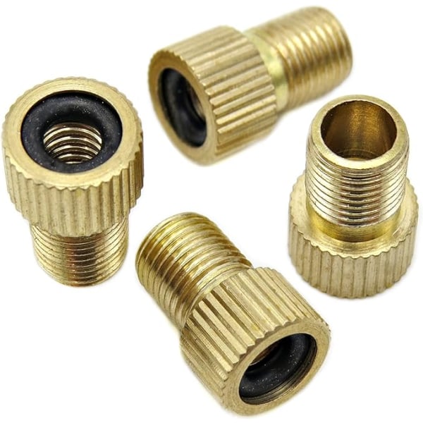 Messing Presta-ventil-adapter - Konverterer Presta-ventil til Schrader-ventil - Oppblåsing