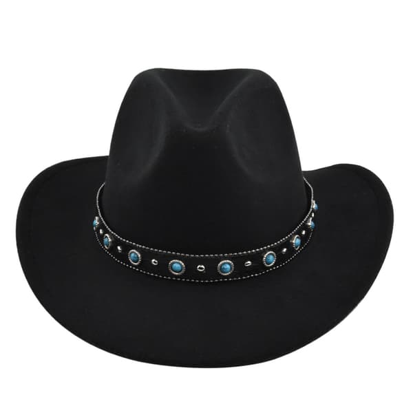 Voksen Western Cowboyhat Sort