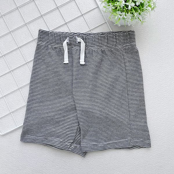 Bomulls shorts för pojkar, set om 3 grå kompatibla 18 månader längd