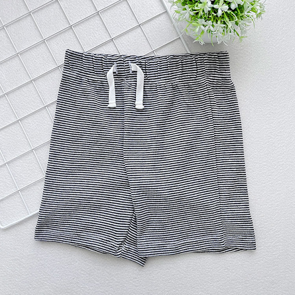Pojkars babybomullspull-on shorts, set om 3 grå för 18 månaders längd
