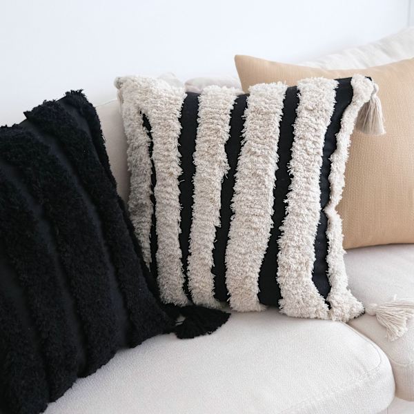 Koristeellinen tyynyliina hapsureunuksella, Boho Super Soft Tassel Pillo