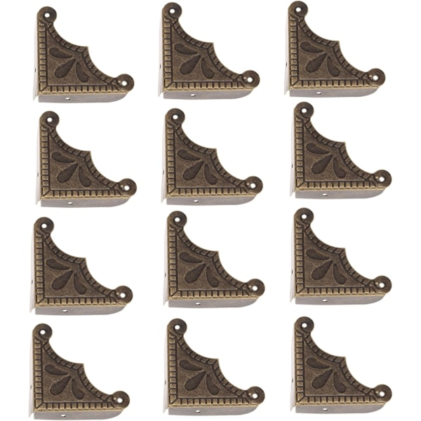 Dekorative hjørnebeskyttere kantbeskyttere til smykkeskrin kiste bord skrivebord fotoramme panel, 3,9 cm x 3,9 cm x 5 cm (12-pak)