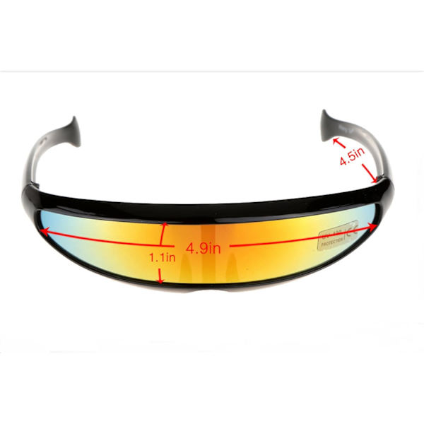 Solbriller for Cosplay Speilet Linse Visor Smal Cyclops Nyhet Del