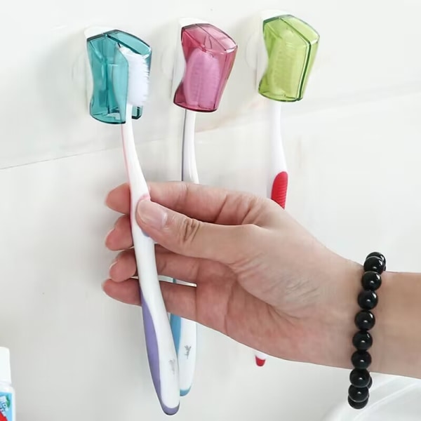 Suction cup toothbrush dust cover, household toothbrush holder, openab