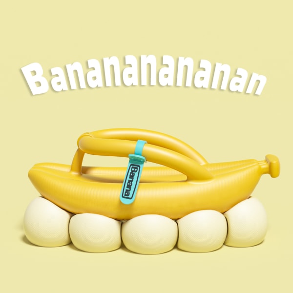 Moderigtigt par bananformede flip flops bløde komfortable hjemmesko til