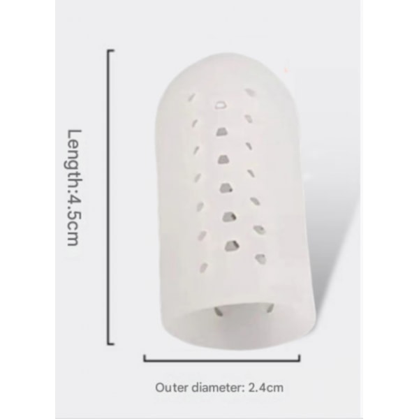 Storetåbeskytter, 4 stk. tåbeskytter, gel tåhætter til storetåen bløde og lindrer fodsmerter og mod vabler og ligtorne - Unisex - 4,5*2,4 cm