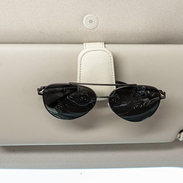 Bil læder solbrille ramme, bil visir solbrille klips, bil interiør