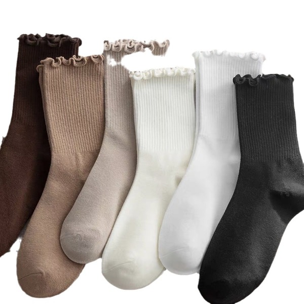 Pysy tyylikkäänä 6 parilla röyhelöillä varustettuja High Strap -sukkia, Versatile ja El