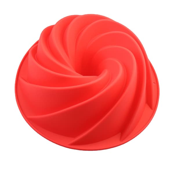 Spiral bakform sockerkaka form silikonform kakform röd