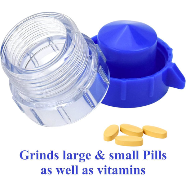 2-pack Mini pillerkrossare, bärbar, kompakt medicinkrossare, pillerkrossare, professionell och hushållskrossare för äldre, barn och husdjur