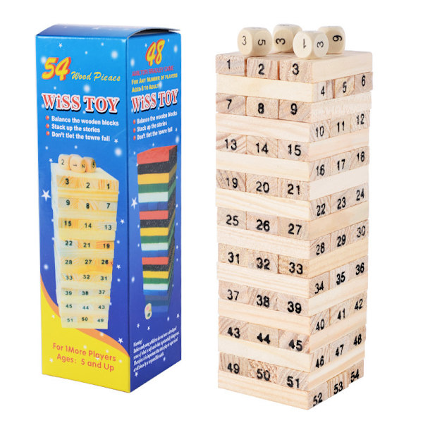 54 bitar Byggklossar, mini staplingsleksak