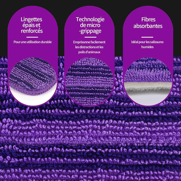 4 Udskiftnings Klude i Vaskbart Mikrofiber til Swiffer WetJet Spray Mopper
