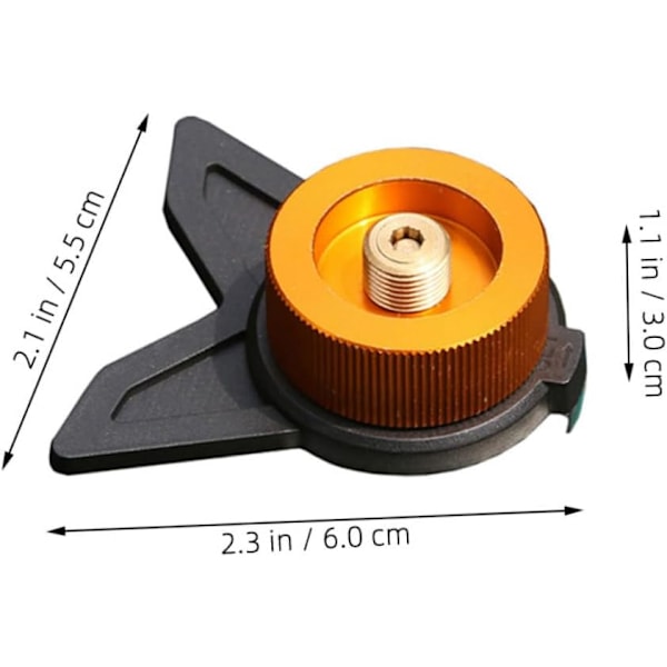 Camping Komfur Tank Connector - Lille og Bærbar Adapter Kvalitets Messing Materiale