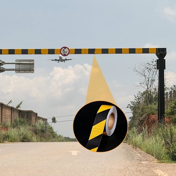 25M x 5cm selvklebende reflekterende tape sikkerhetsklebende reflekterende tape rull
