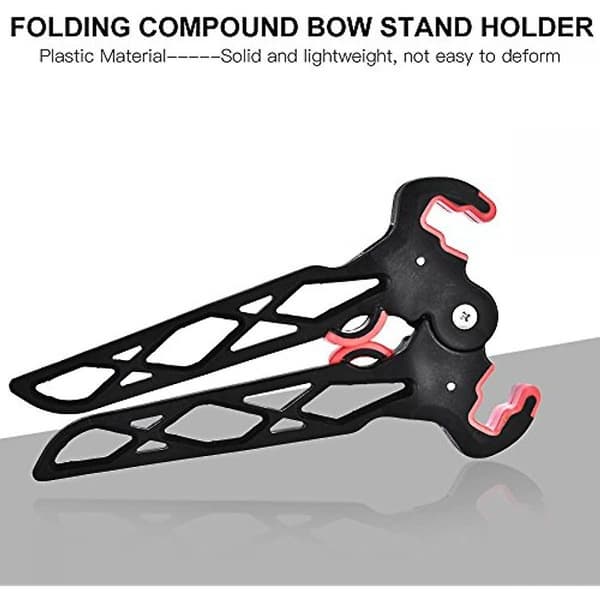 Bågskytte Compound Båge Kick Stand Hållare Rack Fällbar Bärbar Compound Båge C