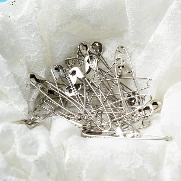 Säkerhetsnålar, 200-pack, silver, stora säkerhetsnålar, säkerhetsnålar i bulk, säkerhetsnålar