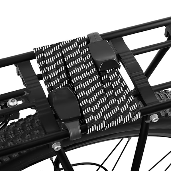 2 st Cykel Bagageremmar 3 i 1 Elastiskt Rep med Två Plasthuvar