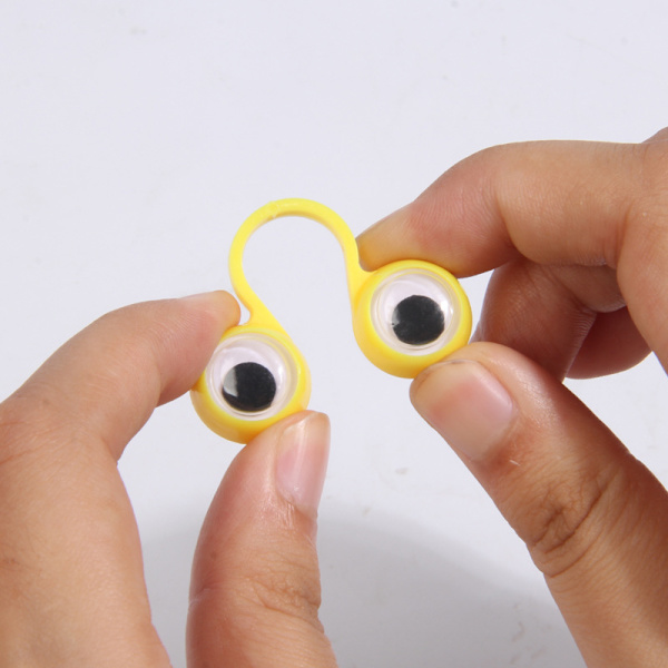 40 stycken ögonfingerdockor ögonbollar dra leksak Googly ögonboll ring för
