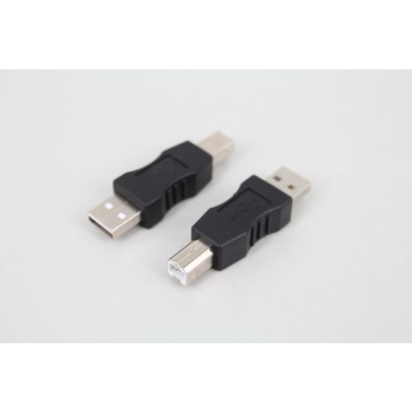 2 kpl Tulostinsovitin USB-uros B-uros USB-sovitinmuunninliitin A