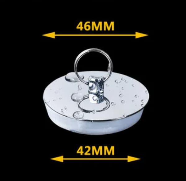 Sæt med 3 Badekarspropper - 42-43 mm - Gummi - Til Swimmingpool, Badekar, Vask