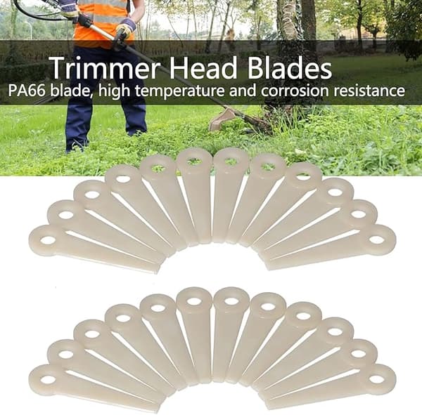 24 stk. PA66 gressklipperblader i plast, klippeblader for hagegressklipper A