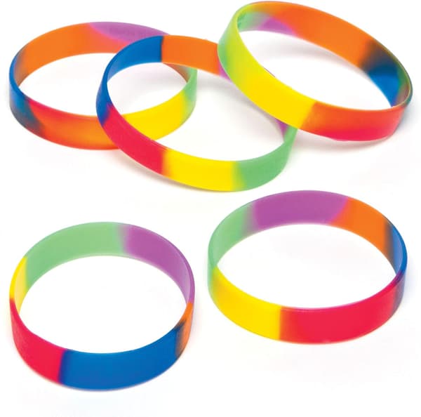 Flerfärgade gummiband - 10-pack, Armband för barn, [Flera]