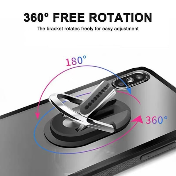 2 kpl auton puhelintelinettä, sormenrengaspuhelimen pidike, 360 astetta pyörivä, monitoiminen yleinen puhelimen pidike auton tuuletusaukkoon musta kulta 53*35*6mm