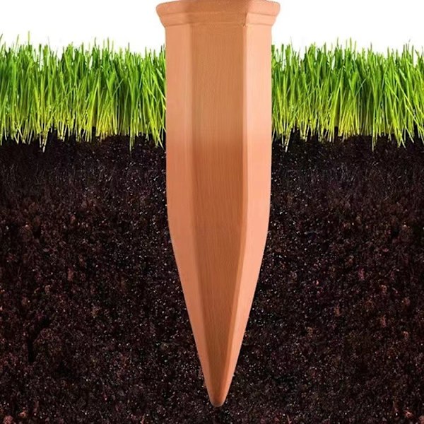 Pakke med 6 ler kegle vanding, plantevand dispenser som vandingskegle, ideel til vanding af planter og indendørs planter, holdbar og effektiv
