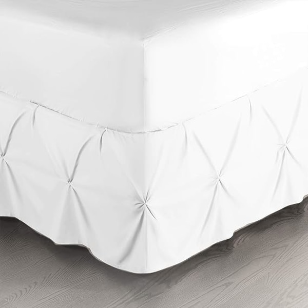 White Bed Hame Queen Size, Pinch Pleat Queen Bed Hame, 152 x 203 cm