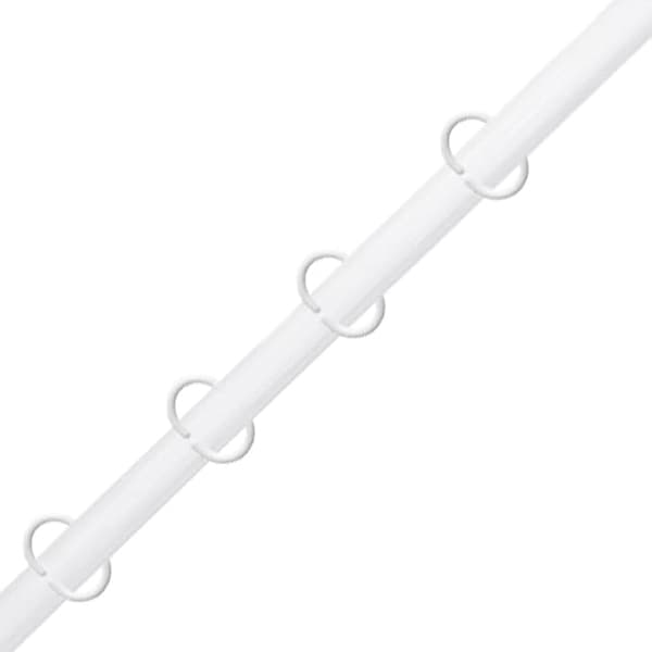 Duschdraperiringar, 12 st plast duschdraperiringar, C-formade gardinöglor